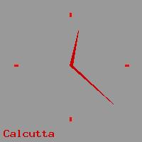 Best call rates from Australia to INDIA. This is a live localtime clock face showing the current time of 12:11 pm Thursday in Calcutta.