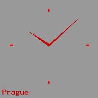 Best call rates from Australia to CZECH REPUBLIC. This is a live localtime clock face showing the current time of 11:21 pm Wednesday in Prague.