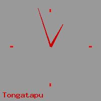 Best call rates from Australia to TONGA. This is a live localtime clock face showing the current time of 8:55 am Saturday in Tongatapu.