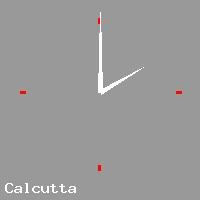 Best call rates from Australia to INDIA. This is a live localtime clock face showing the current time of 8:49 pm Sunday in Calcutta.