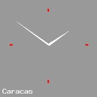 Best call rates from Australia to VENEZUELA. This is a live localtime clock face showing the current time of 3:07 am Saturday in Caracas.