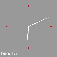 Best call rates from Australia to CAMEROON. This is a live localtime clock face showing the current time of 9:17 am Saturday in Douala.