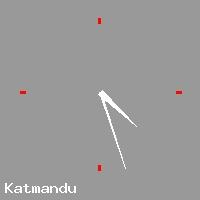Best call rates from Australia to NEPAL. This is a live localtime clock face showing the current time of 12:19 am Wednesday in Katmandu.