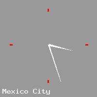 Best call rates from Australia to MEXICO. This is a live localtime clock face showing the current time of 2:51 am Monday in Mexico City.