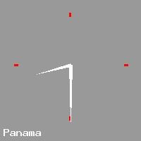 Best call rates from Australia to PANAMA. This is a live localtime clock face showing the current time of 1:53 pm Tuesday in Panama.