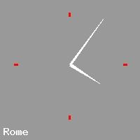 Best call rates from Australia to ITALY. This is a live localtime clock face showing the current time of 5:11 pm Sunday in Rome.