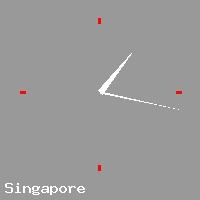 Best call rates from Australia to SINGAPORE. This is a live localtime clock face showing the current time of 3:21 am Wednesday in Singapore.