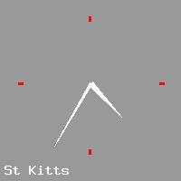 Best call rates from Australia to ST. KITTS AND NEVIS. This is a live localtime clock face showing the current time of 6:36 am Monday in St Kitts.
