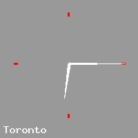 Best call rates from Australia to CANADA. This is a live localtime clock face showing the current time of 3:29 pm Tuesday in Toronto.