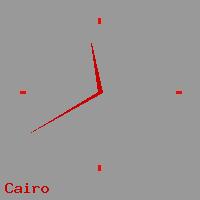 Best call rates from Australia to EGYPT. This is a live localtime clock face showing the current time of 12:09 pm Wednesday in Cairo.