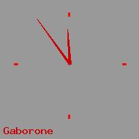 Best call rates from Australia to BOTSWANA. This is a live localtime clock face showing the current time of 12:28 am Wednesday in Gaborone.