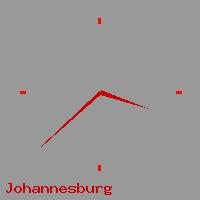 Best call rates from Australia to SOUTH AFRICA. This is a live localtime clock face showing the current time of 11:54 pm Tuesday in Johannesburg.