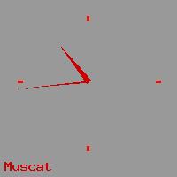 Best call rates from Australia to OMAN. This is a live localtime clock face showing the current time of 12:08 pm Friday in Muscat.