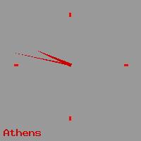 Best call rates from Australia to GREECE. This is a live localtime clock face showing the current time of 5:55 pm Thursday in Athens.