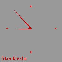 Best call rates from Australia to SWEDEN. This is a live localtime clock face showing the current time of 12:06 pm Saturday in Stockholm.