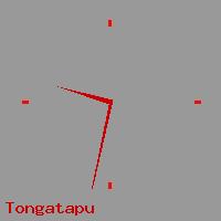 Best call rates from Australia to TONGA. This is a live localtime clock face showing the current time of 6:55 am Friday in Tongatapu.